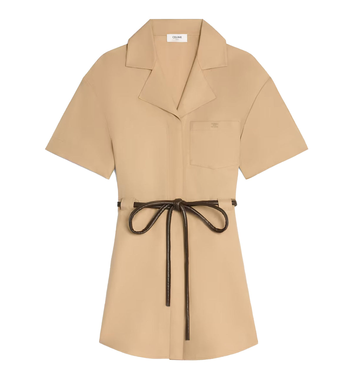 Dress in Cotton and Silk Twill
