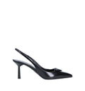 Brushed leather slingback pumps