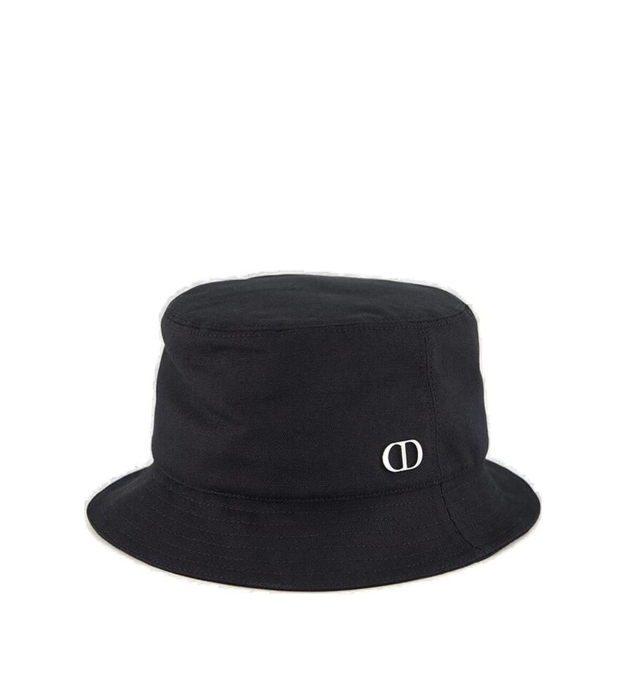 Logo-Plaque Bucket Hat - Black
