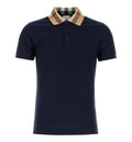 Check Collar Cotton Polo Shirt