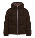 Cristallin Hooded Wool Blend Short Down Jacket