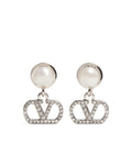 Vlogo Signature Earrings In Metal, Pearl And Swarovski® Crystals