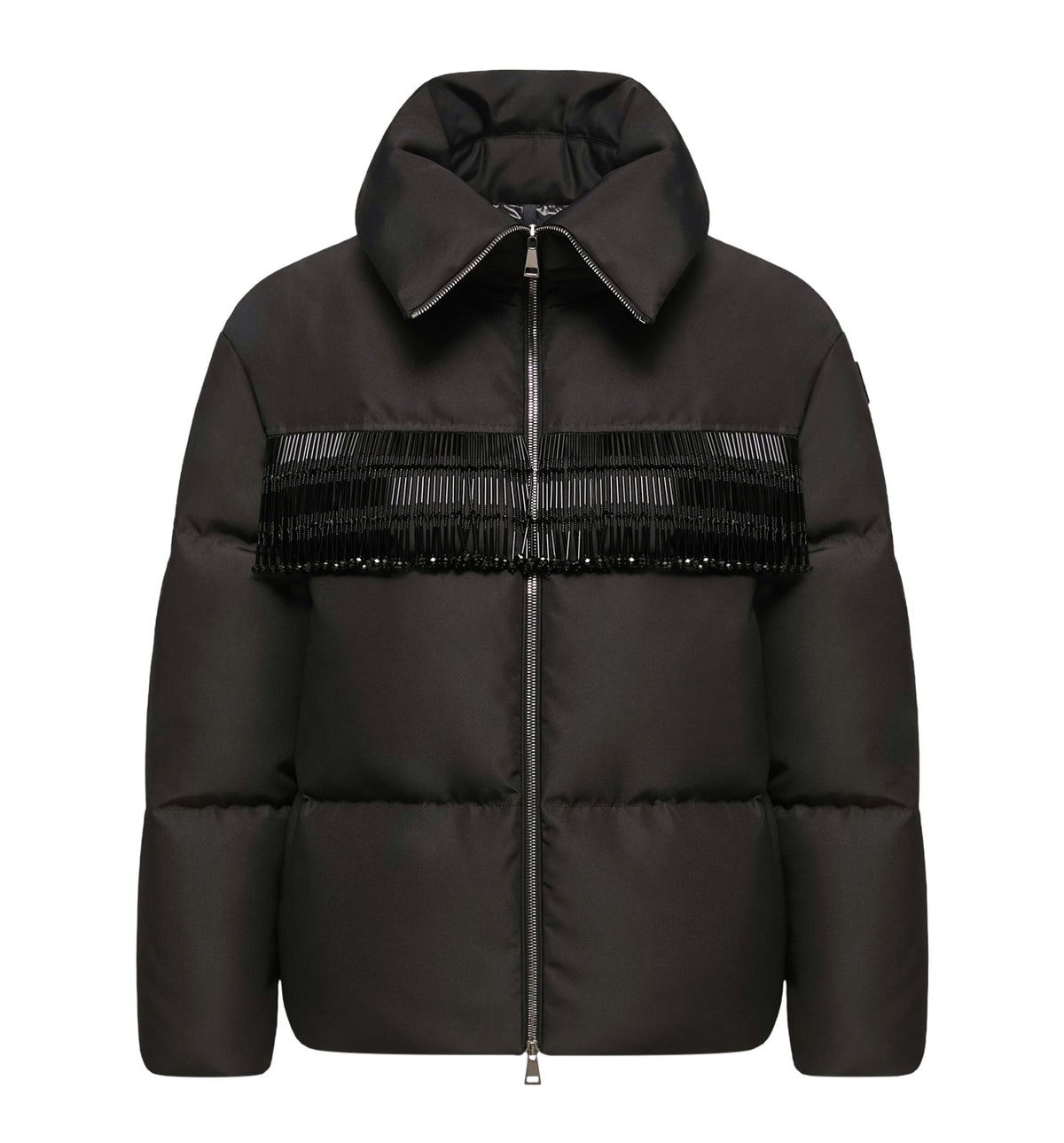 Manchot Beaded-trim Mid-length Down Jacket