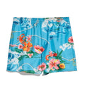 Printed silk twill shorts