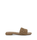 Matelassé Suede leather slides