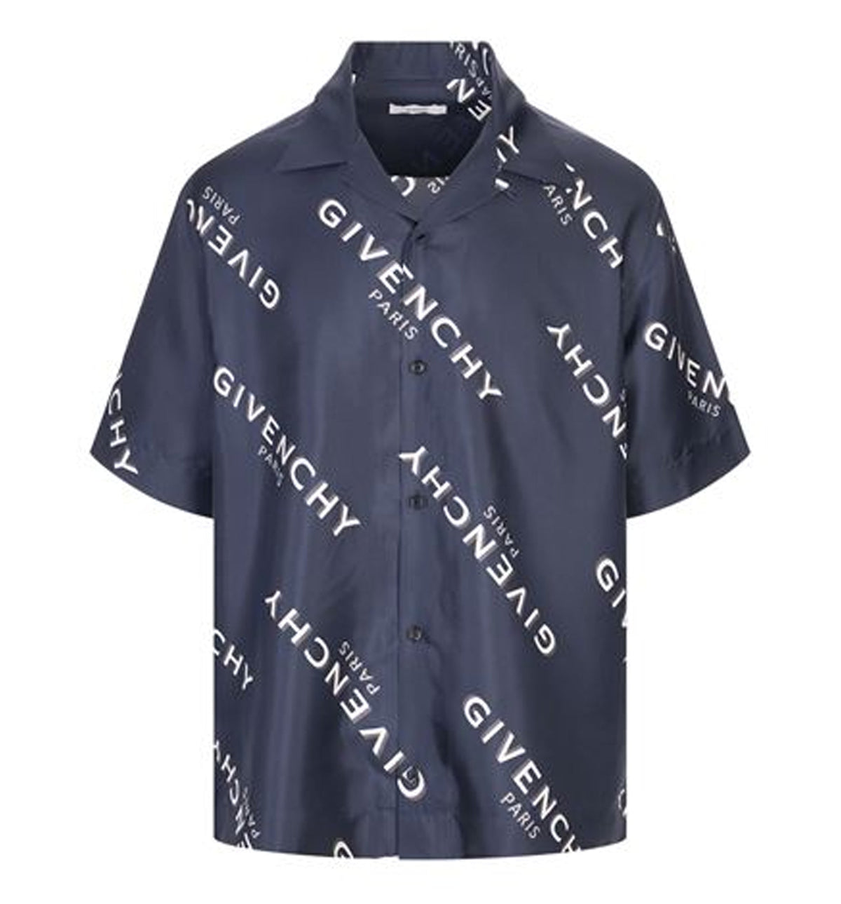 Silk Bowling Shirt With GIVENCHY Shadow Print