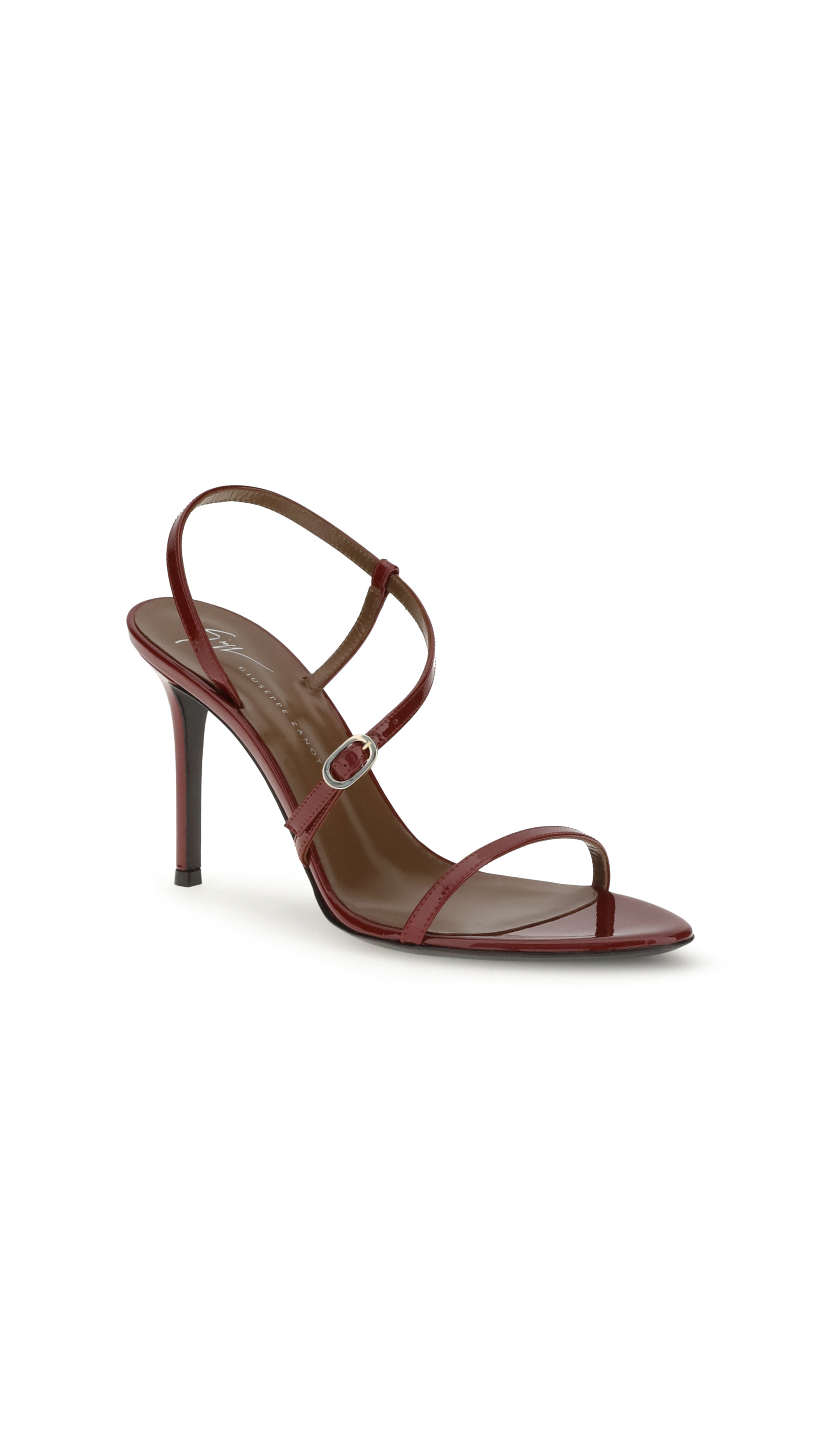 Audrinette Patent Leather Sandals - Burgundy