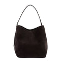 Medium belted suede tote