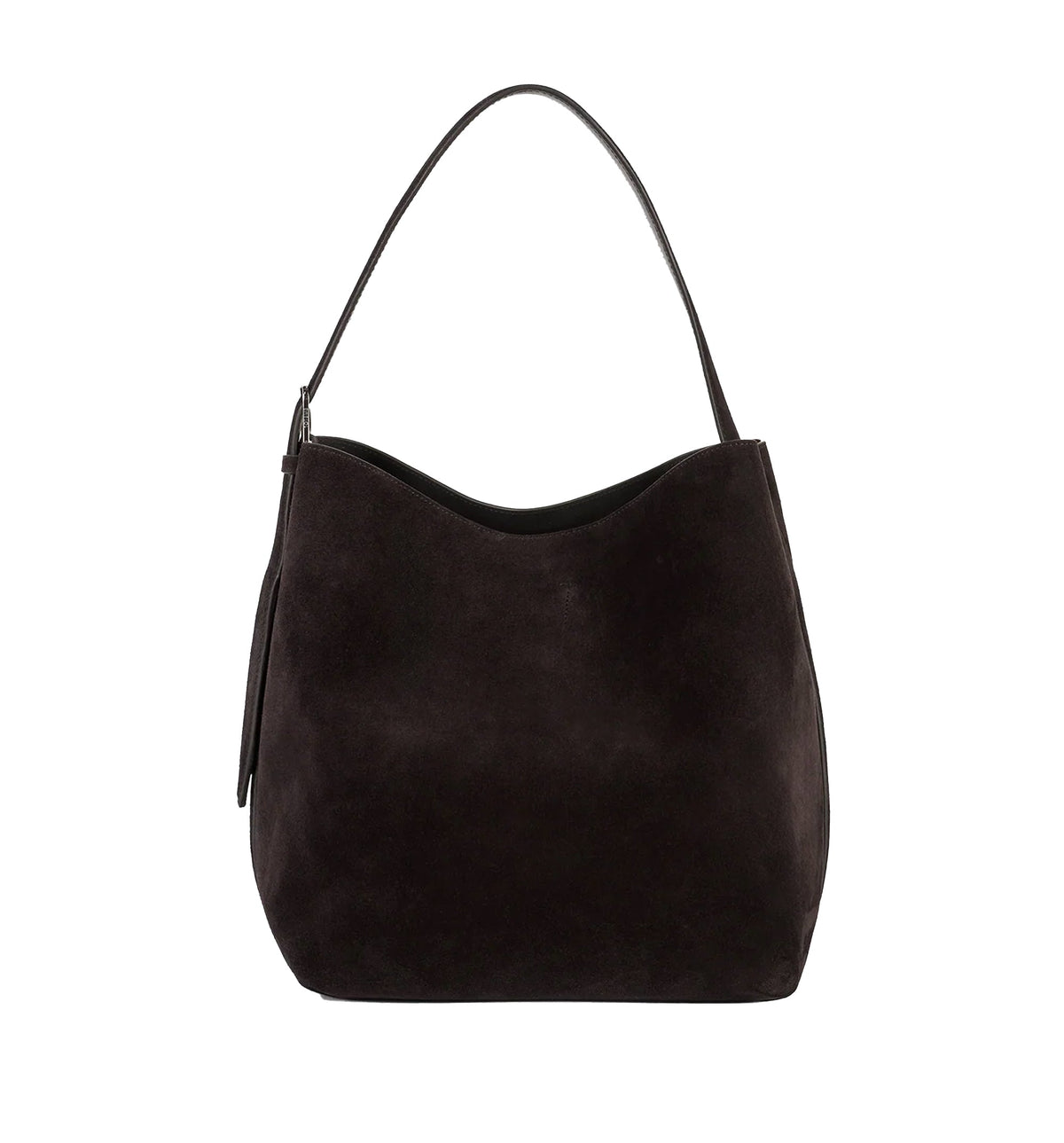 Medium belted suede tote