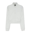 Rib cotton zip sweatshirt with Web