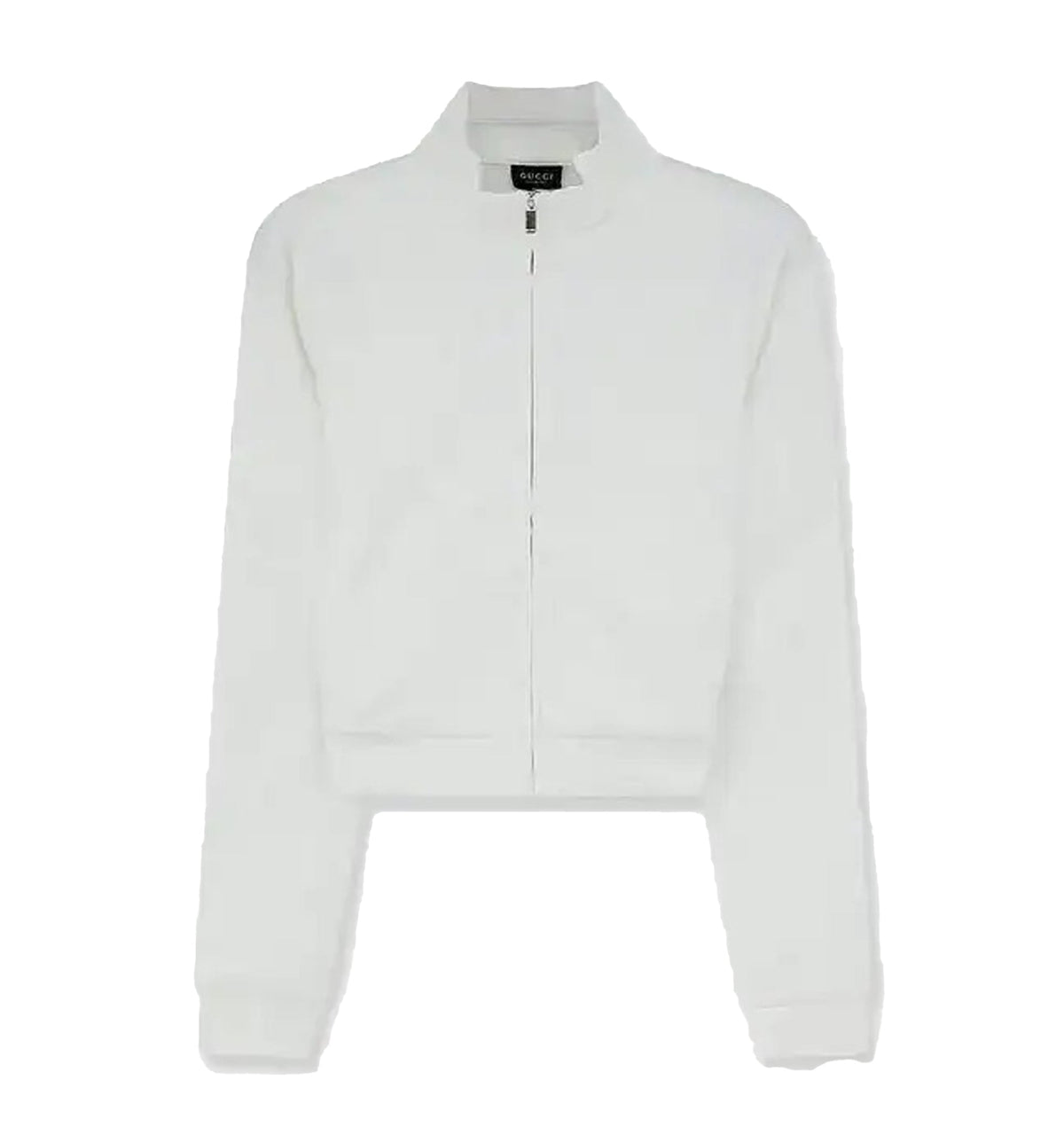Rib cotton zip sweatshirt with Web