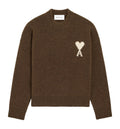 Crewneck alpaca sweater with Ami de Coeur