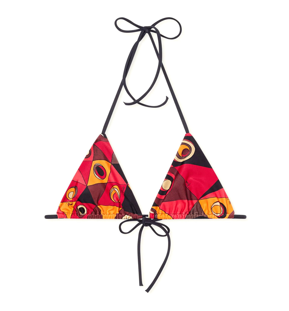 Occhi Print Triangle Bikini Top