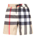 Check print swim trunks