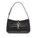 Le 5 À 7 In Crocodile-Embossed Patent Leather