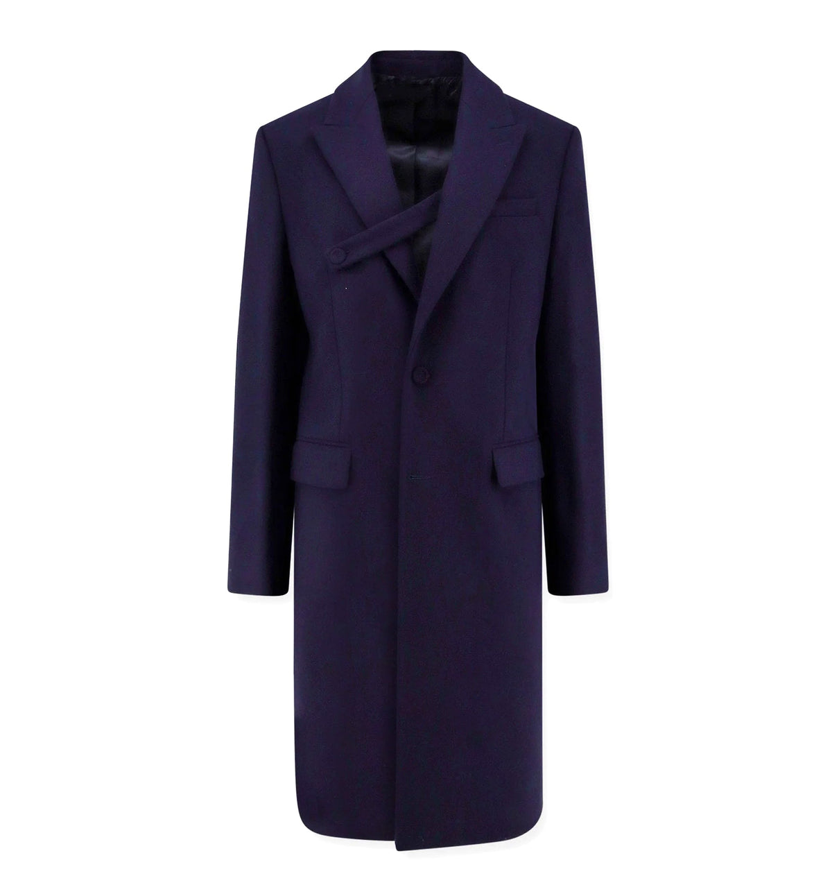Single-breasted virgin wool coat