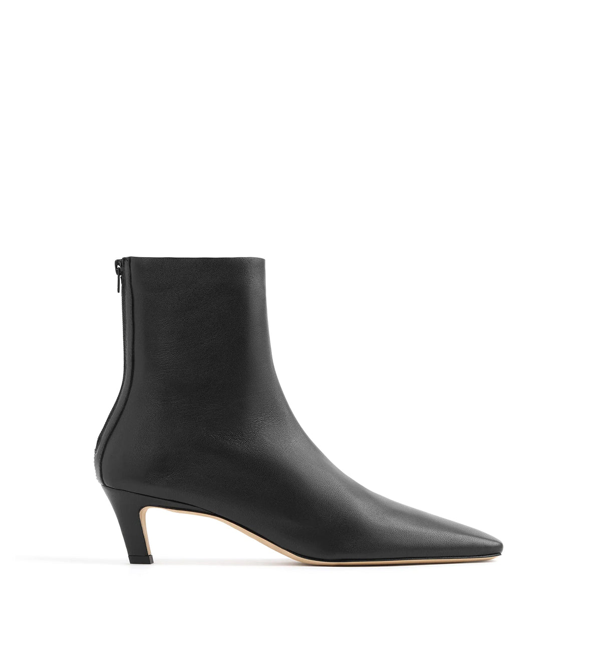 Nappa mid-heel boots