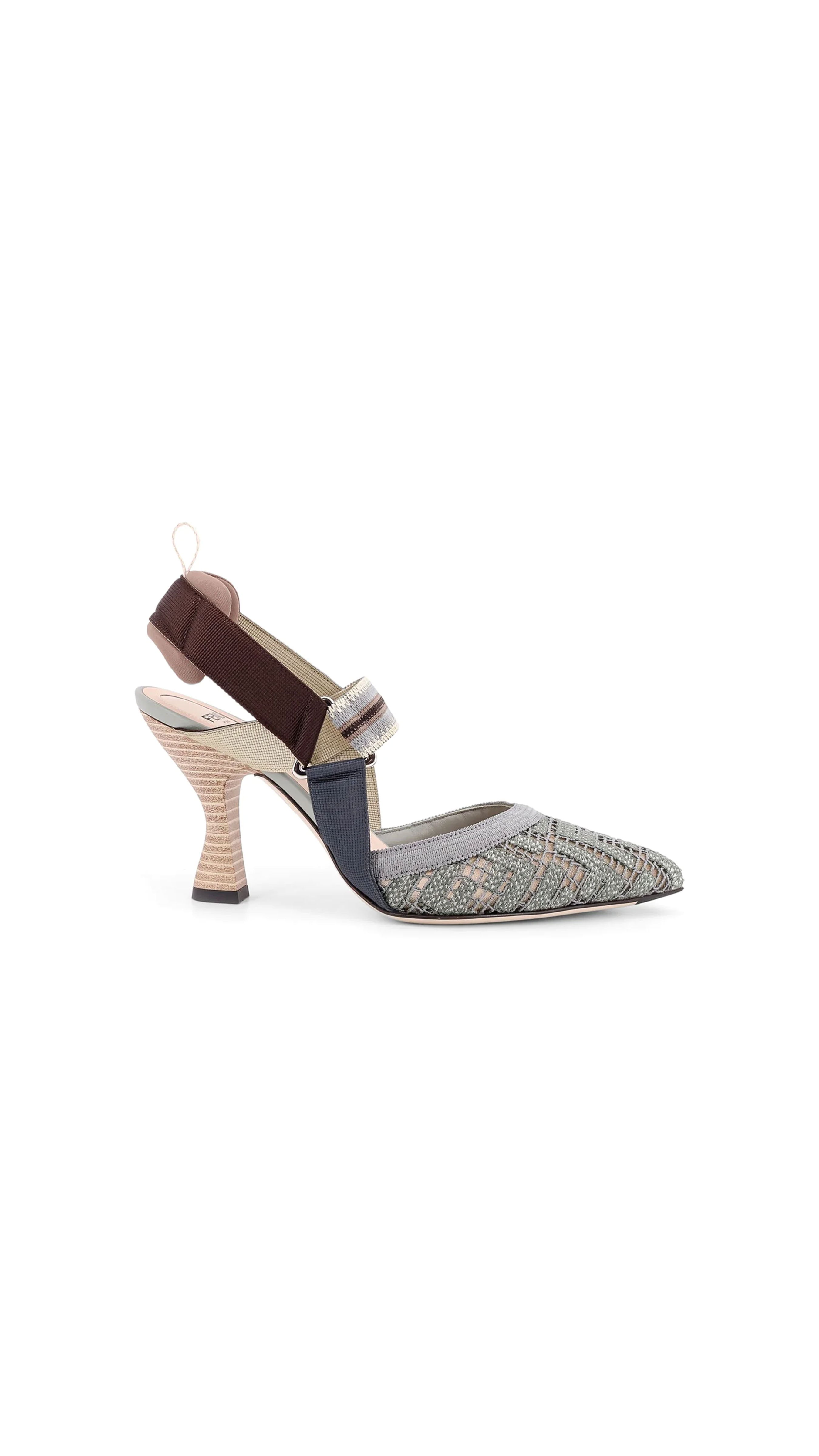 FF Embroidery Colibrì Slingbacks - Blue