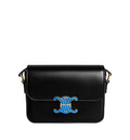 Teen Triomphe Bag In Shiny Calfskin With Enamel Closure