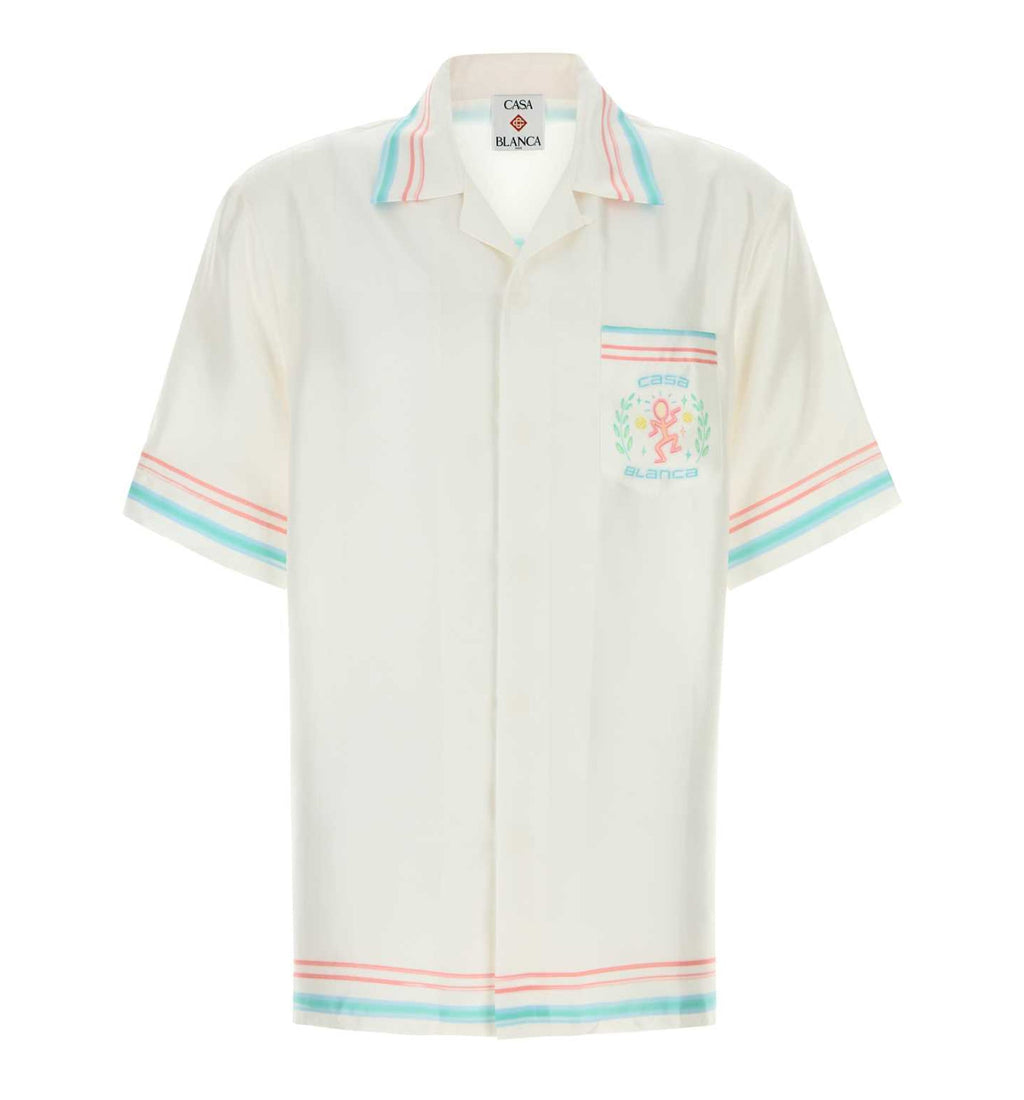 Dance Joy Short Sleeve Silk Shirt