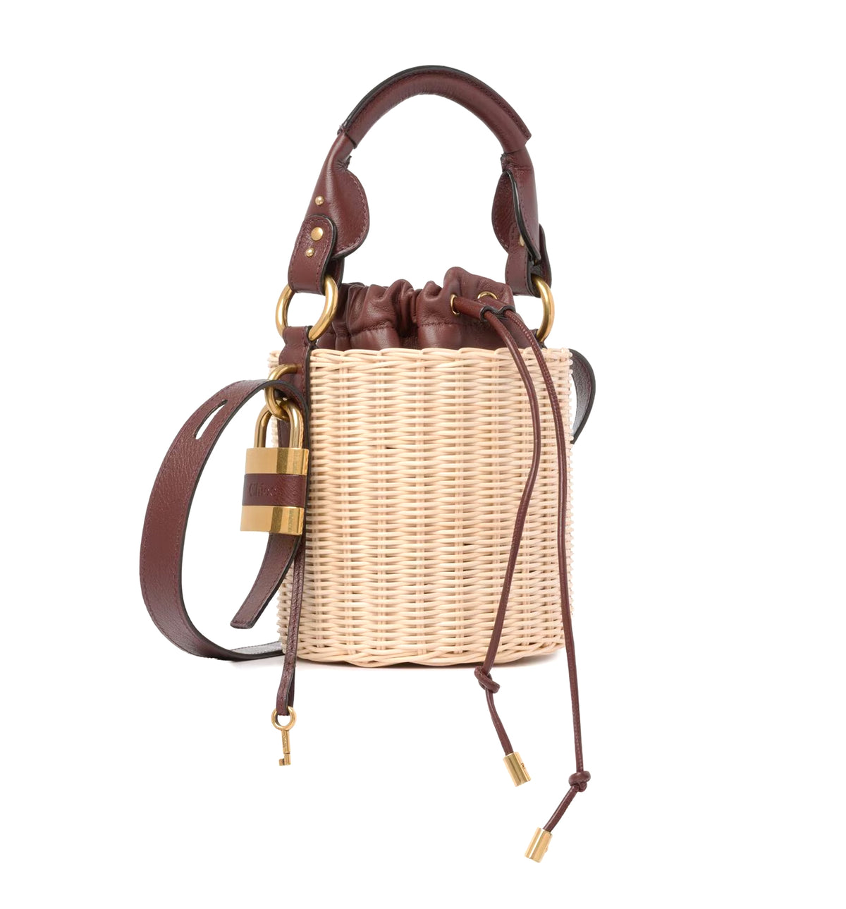 Small Paddington bucket bag in wicker