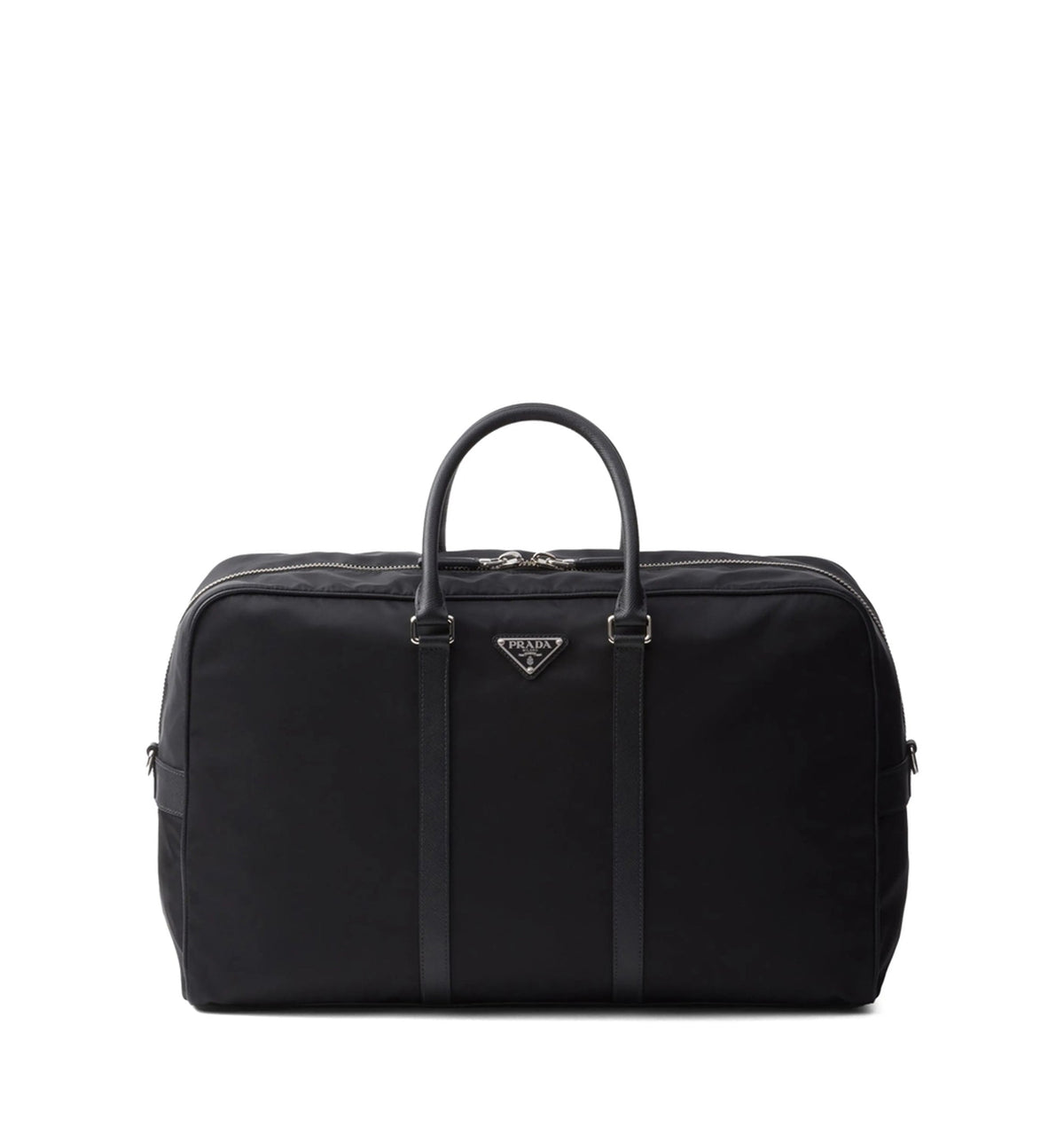 Re-Nylon and Saffiano leather duffel bag