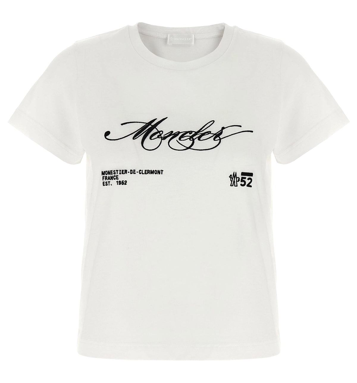 Embroidered Cursive Logo Cotton T-Shirt