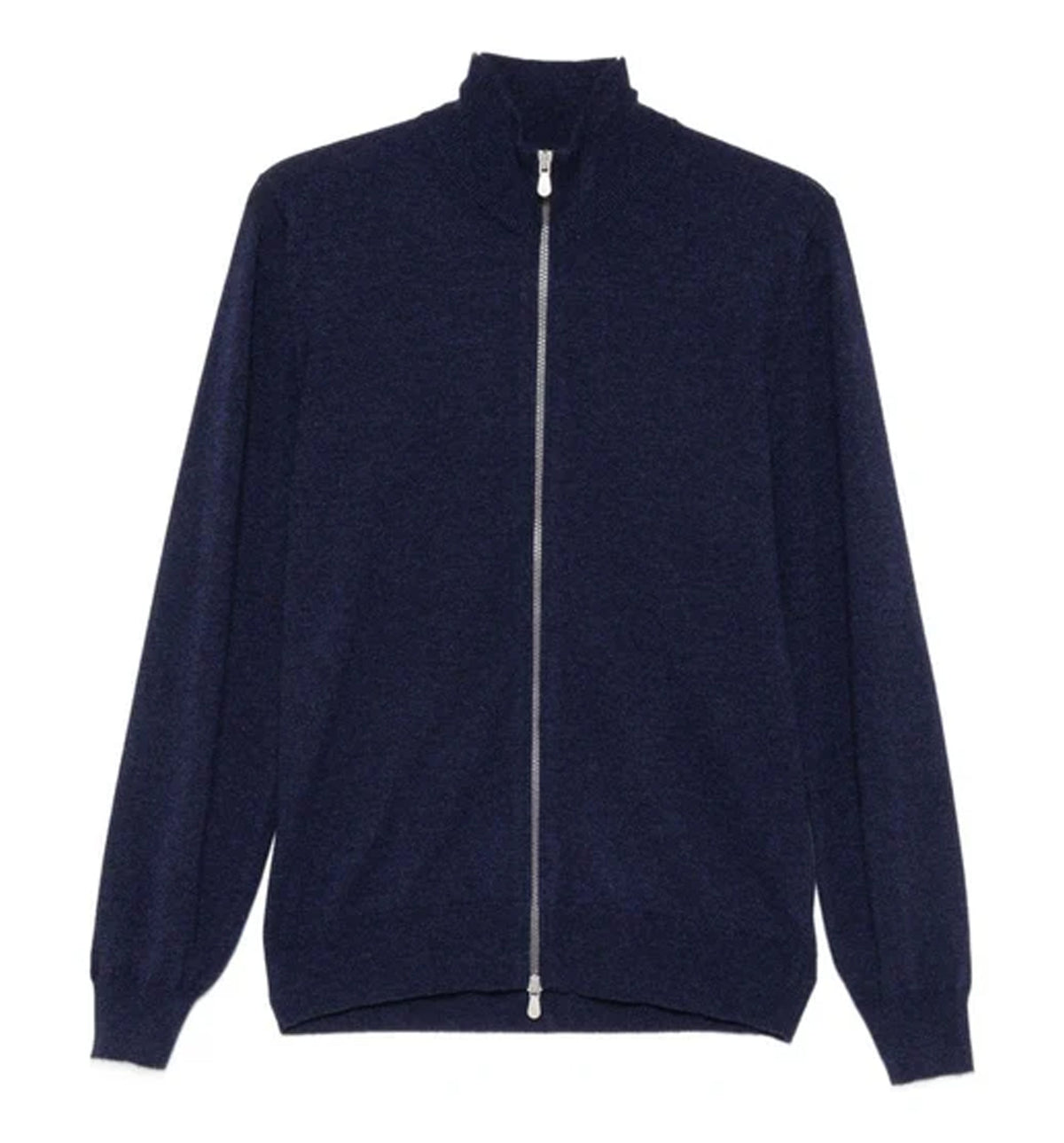 Cashmere high-neck cardigan with zipper