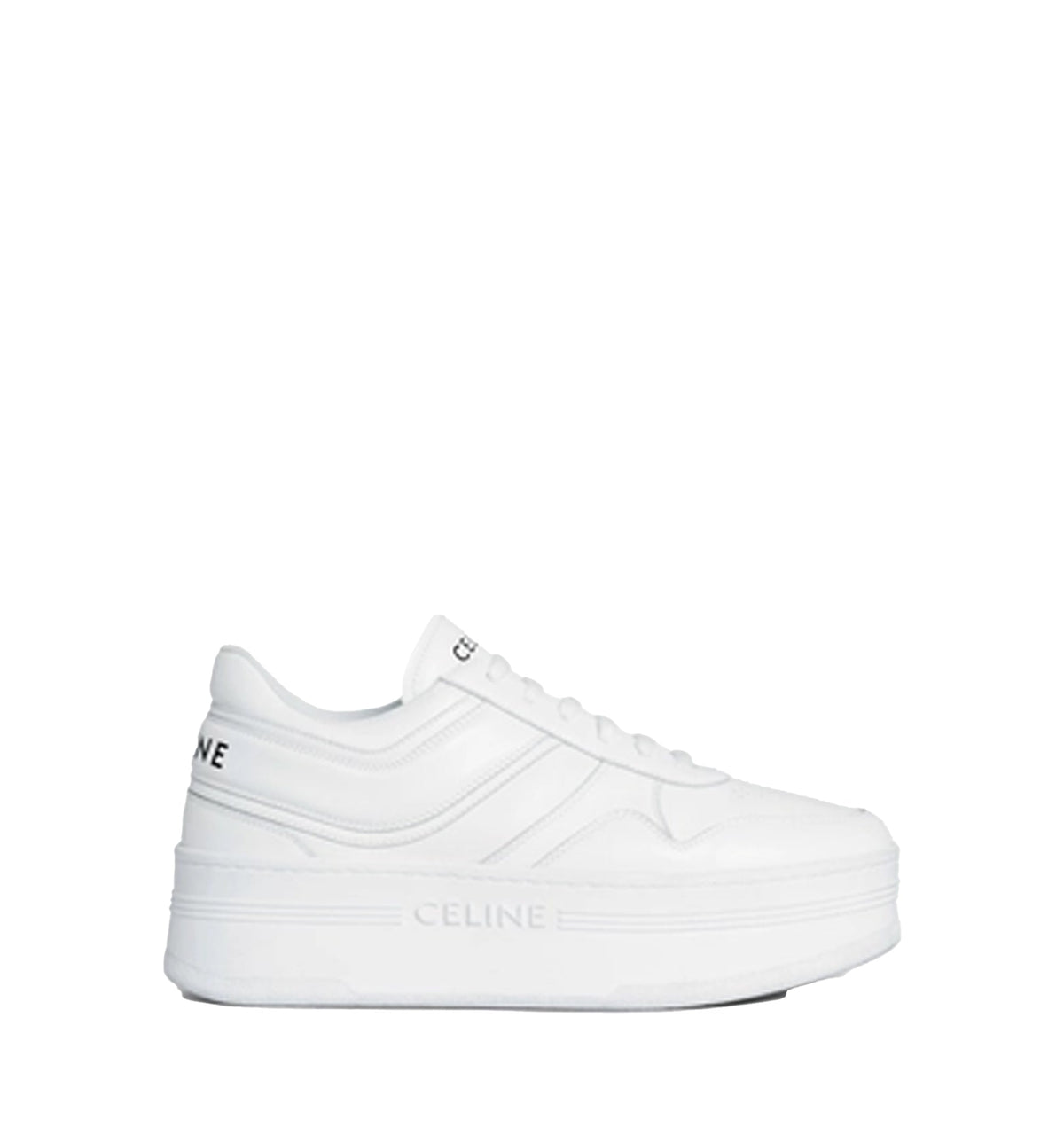 Block Sneakers With Wedge Outsole In Calfskin