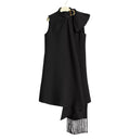 Dress with Draped Neckline