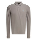 Polo shirt with buttons and logo