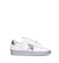 Stardan Sneakers With Silver Metallic Leather Star And Heel Tab