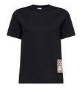 Check Patch Cotton T-Shirt