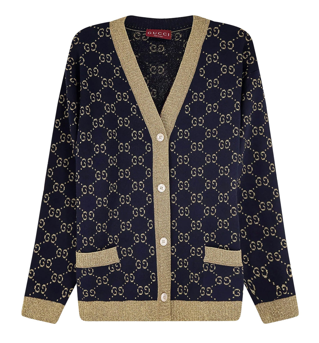 GG Cotton Lamé Cardigan
