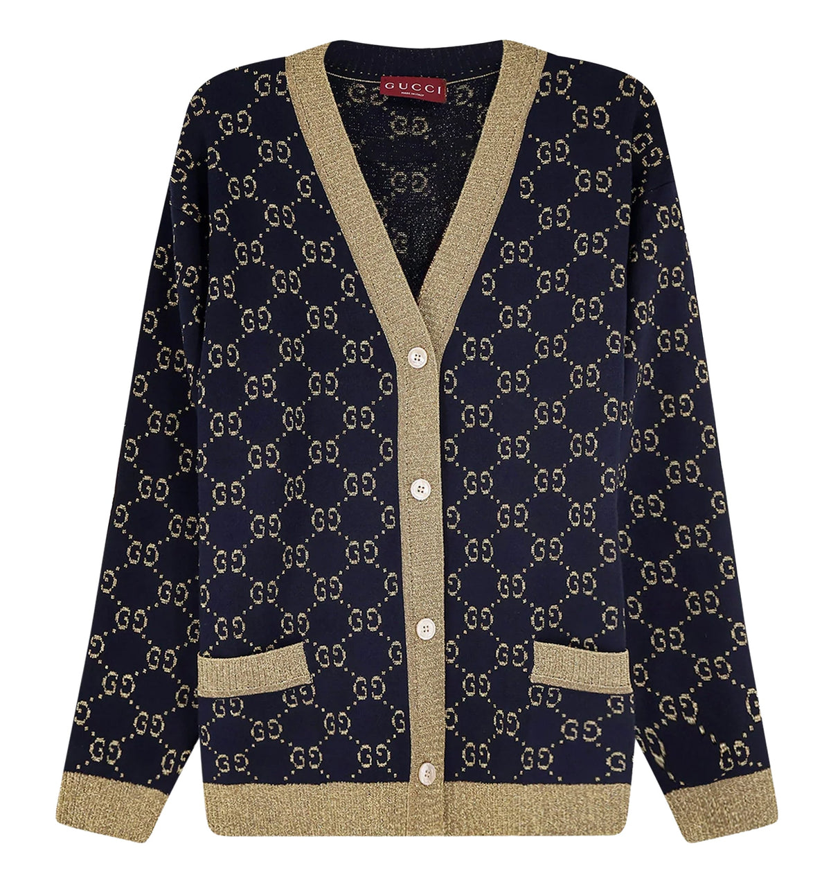 GG Cotton Lamé Cardigan