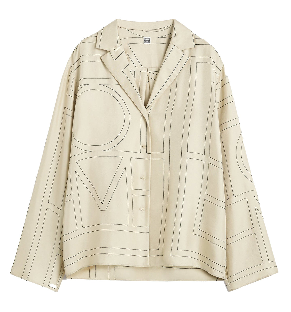 Monogram Silk PJ Top