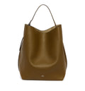 Belted Grained-Leather Handbag
