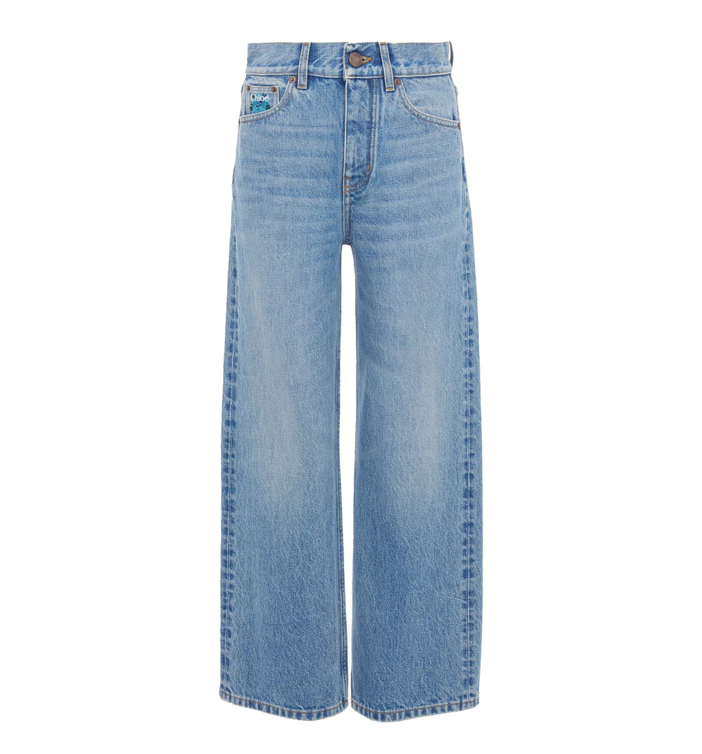 Straight jeans in denim