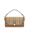 Printed Canvas And Leather Note Handbag