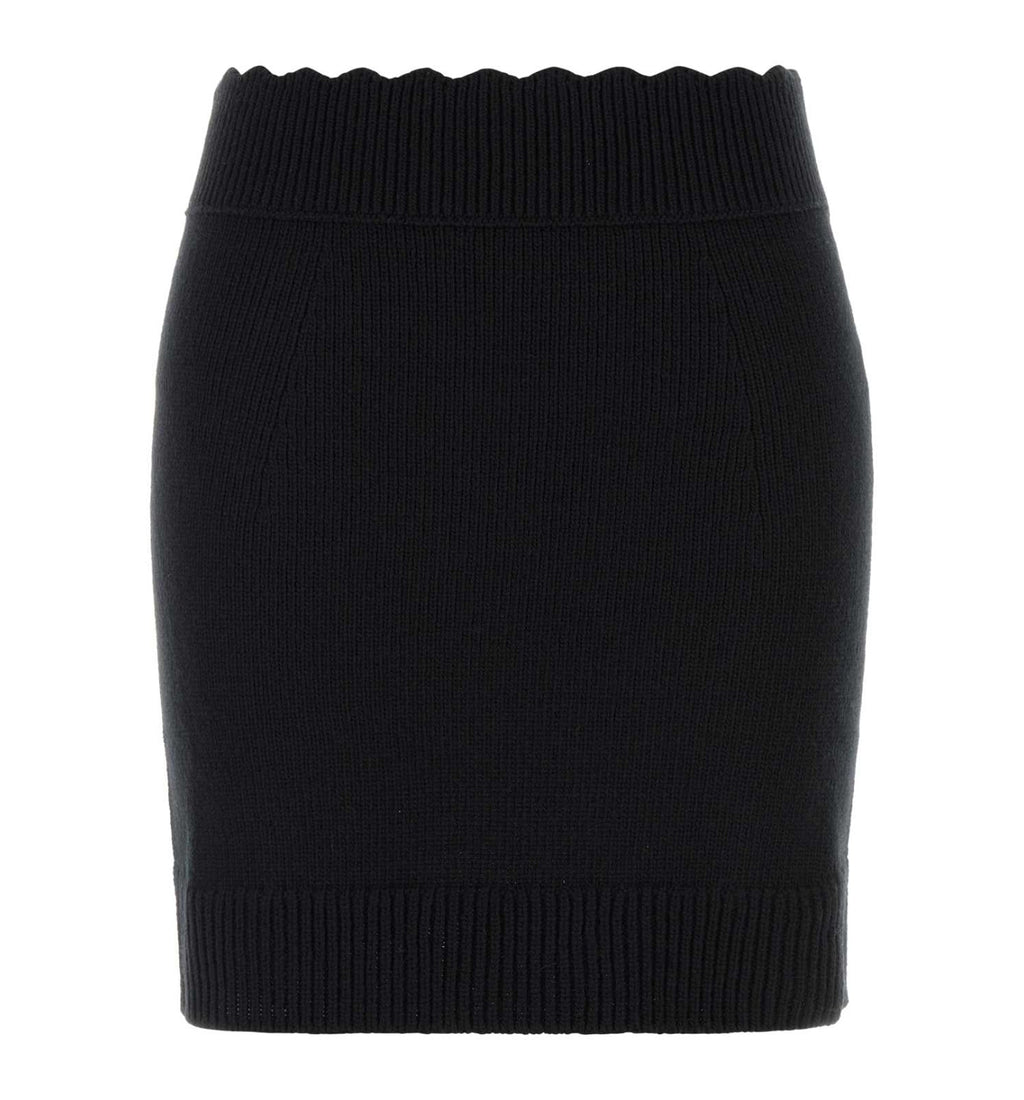 Fitted Mini Skirt In A Wool & Cashmere Knit
