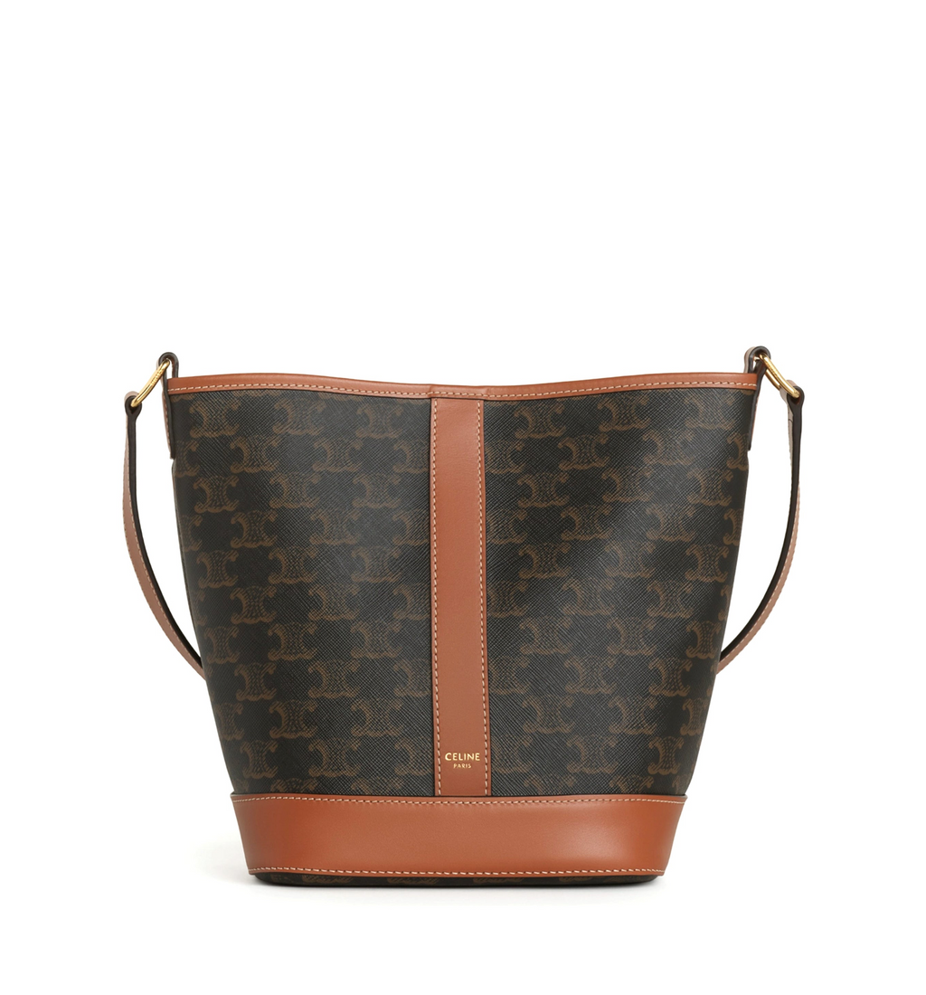 Small Bucket in Triomphe Canvas and Calfskin