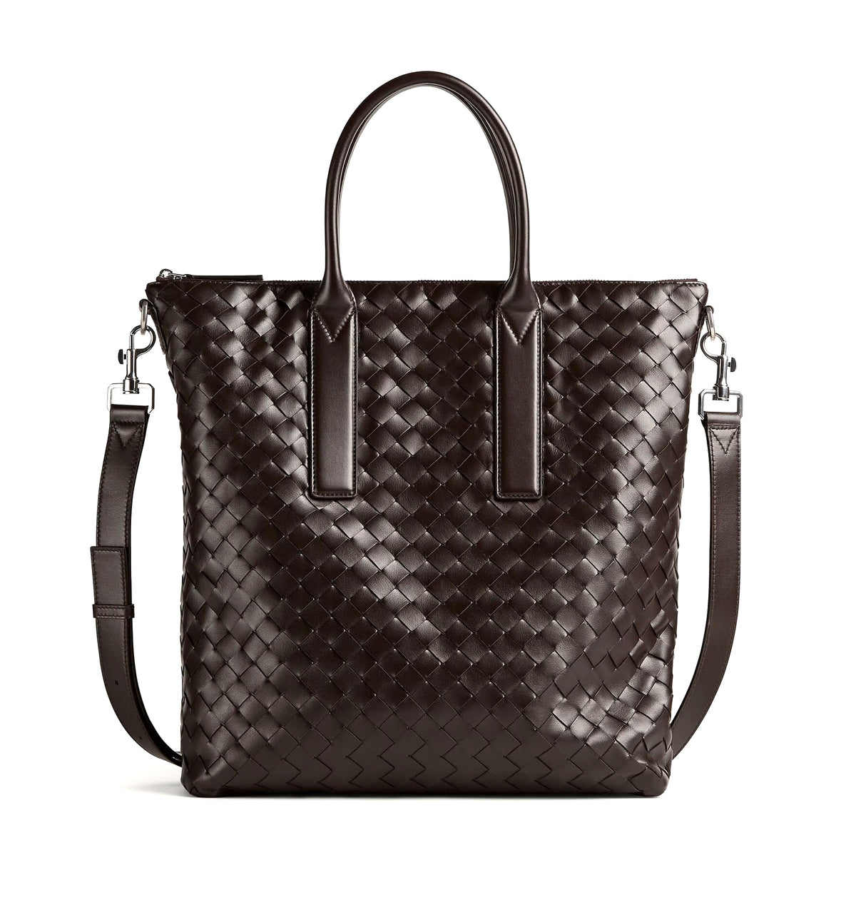 Intrecciato Zipped North-South Tote