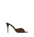Babylone Mules In Leopard Grosgrain