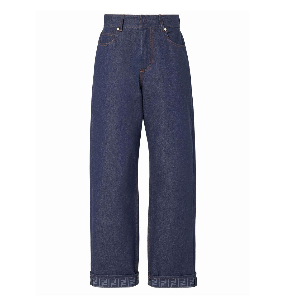 Long Jeans Navy Blue Denim Trousers