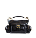 Small Camera Bag In Shiny Leather