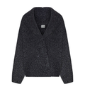 Double-breasted wool cardigan