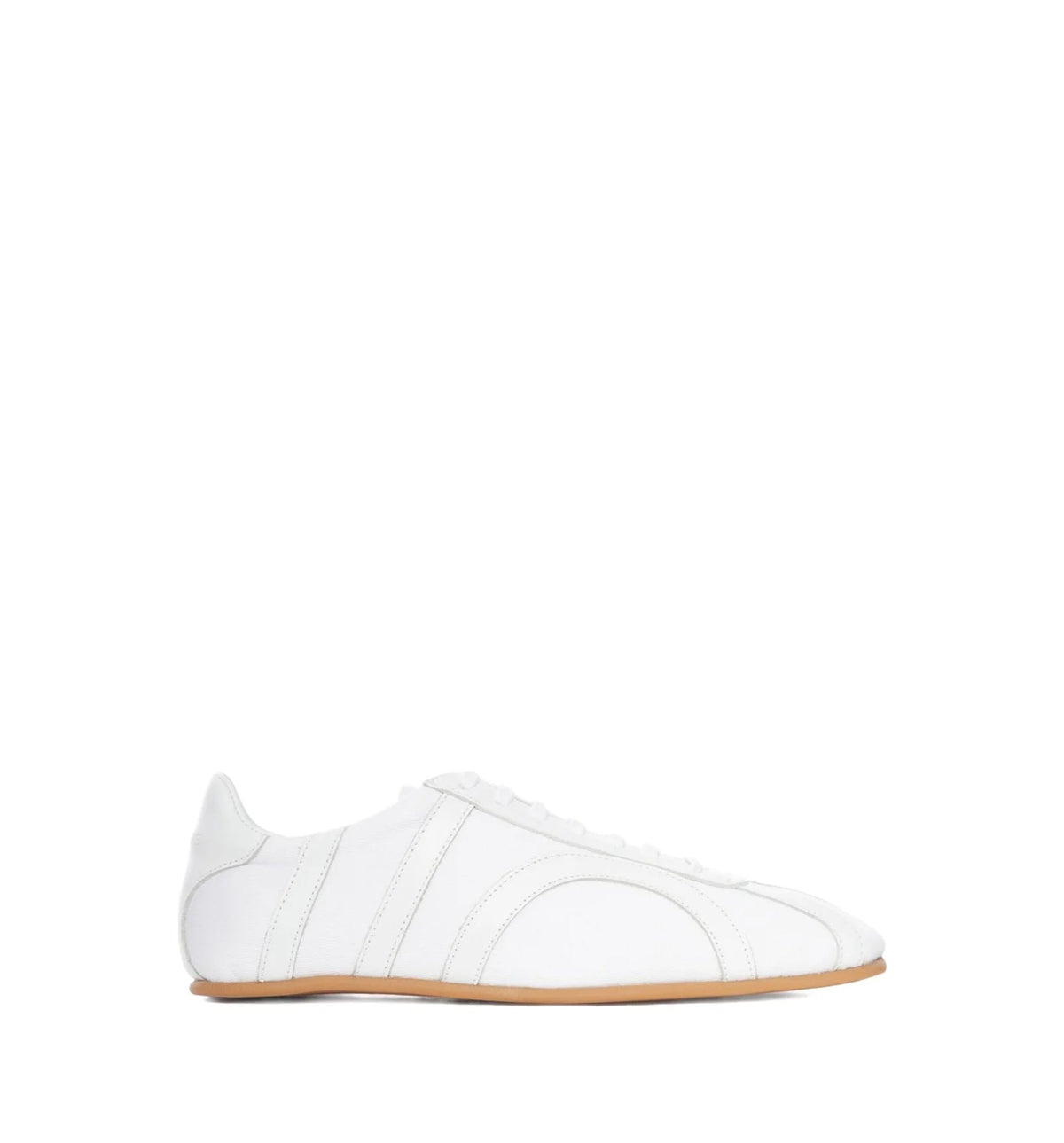 Canvas Low-Top Sneakers With Leather Inserts