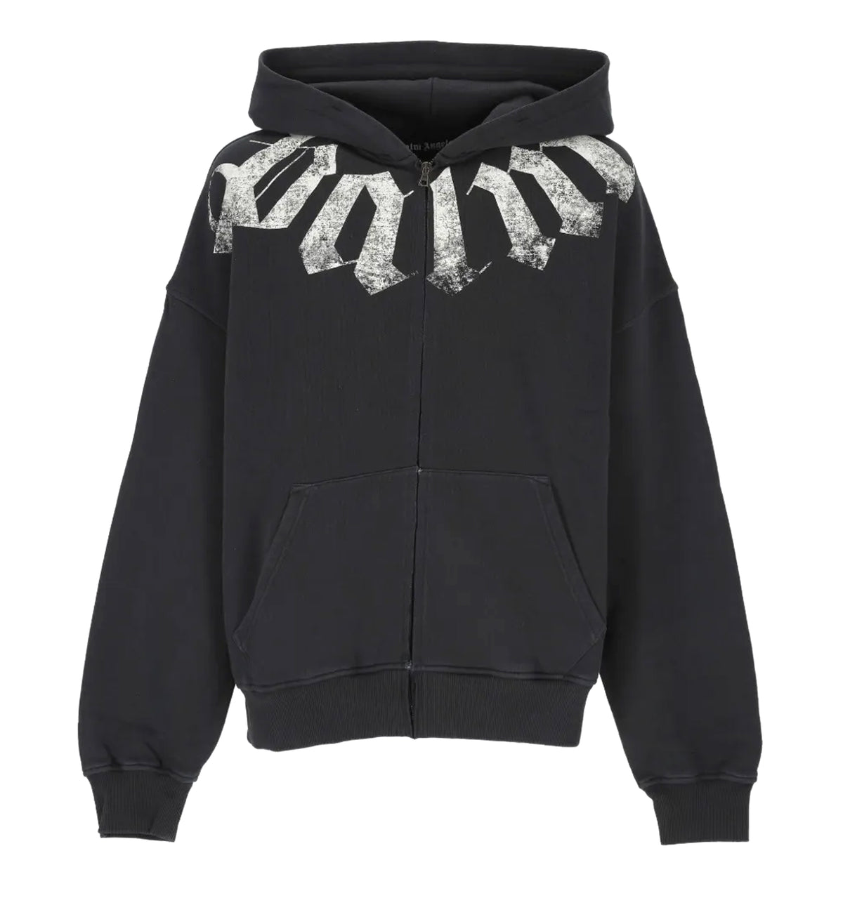 Logo-print zip-up Hoodie | Black