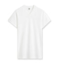 Wide-ribbed v-neck tee optic