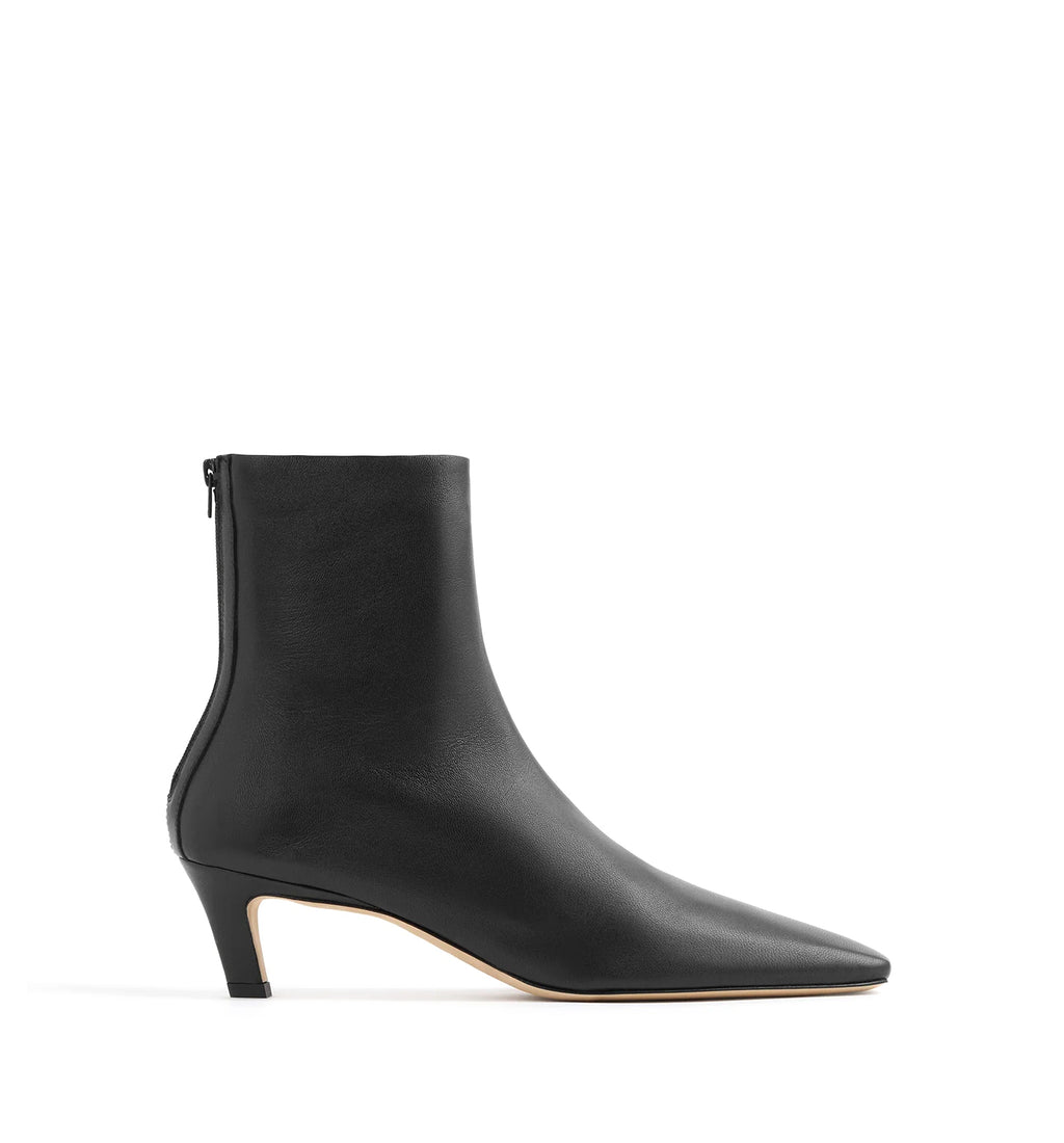 Nappa mid-heel boots